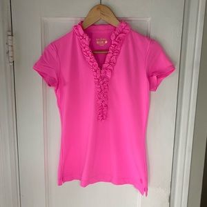 Lilly Pulitzer Frida Ruffle Polo UPF Sz XS